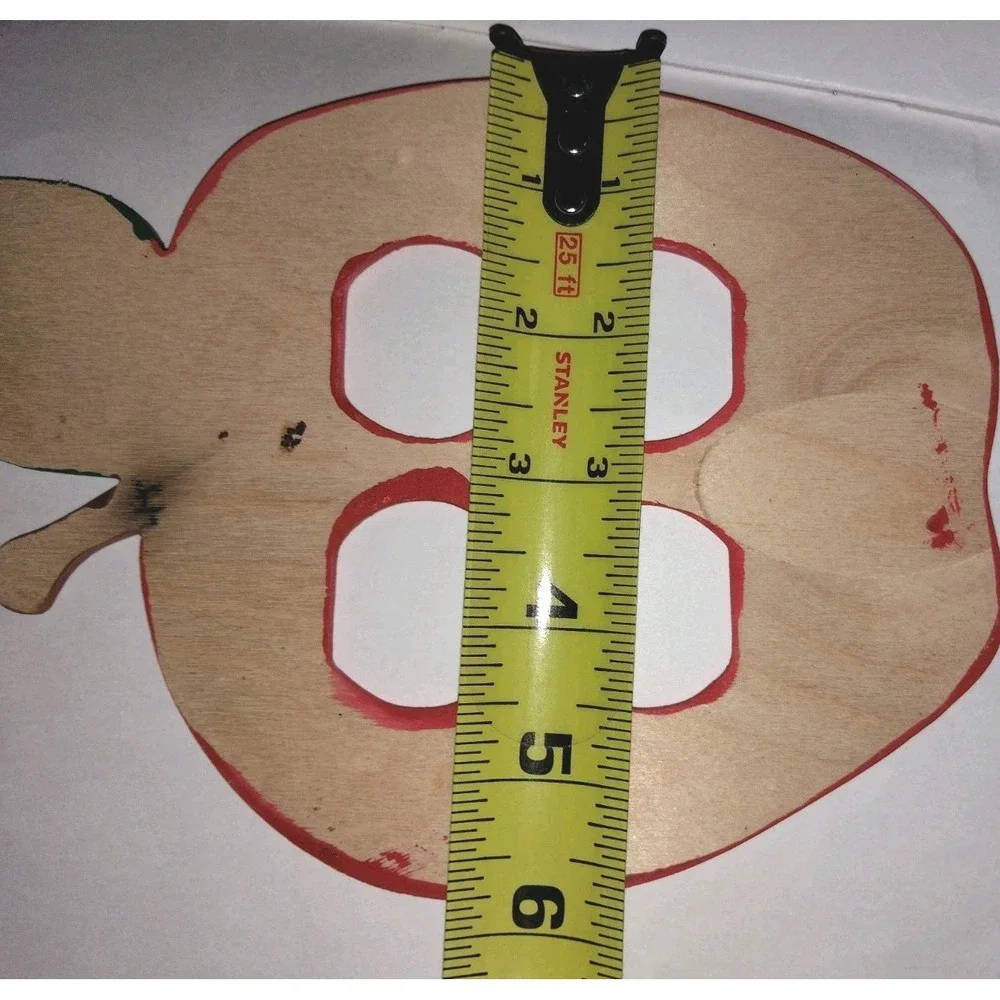 Hand-Painted Wooden Apple Double Outlet Cover Plate – Teacher Gift Classroom